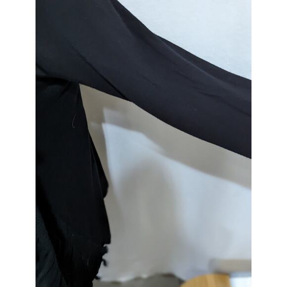 Love Couture Cardigan Shawl Collar Rayon,/Span Corded Intermittent Fringe Size L - Picture 4 of 6